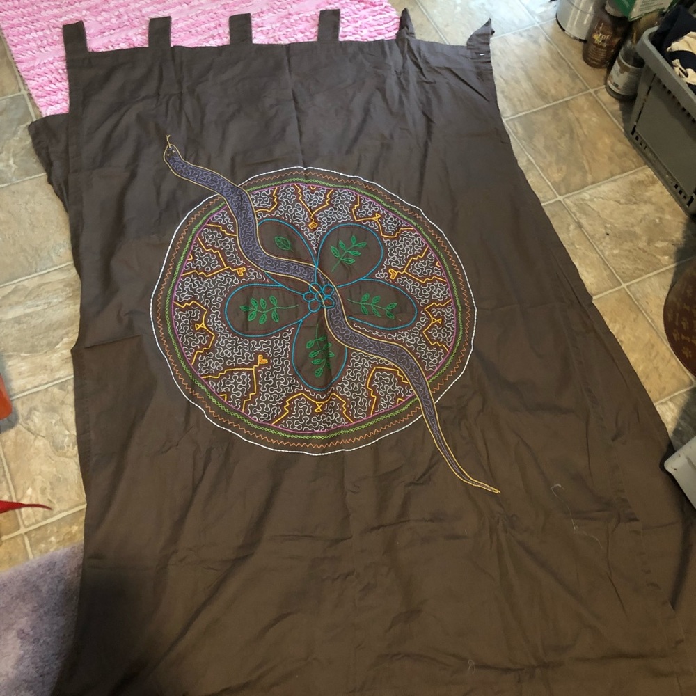 Authentic Shipibo serpent ayahuasca curtains